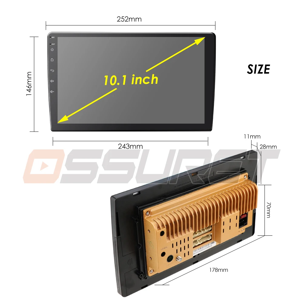 9/10. 1 дюймов Android 9,0 gps навигация Авторадио Мультимедиа dvd-плеер Bluetooth wifi MirrorLink OBD2 Универсальный 2Din Автомагнитола