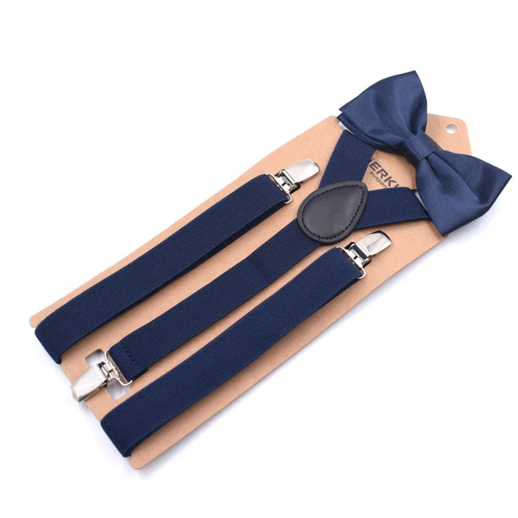 Подтяжки галстук бабочка набор для мужчин Мода на подтяжках для мужчин и мальчиков женщин Бабочка подтяжки брюки Tirantes Свадьба Досуг рубашка остается#15