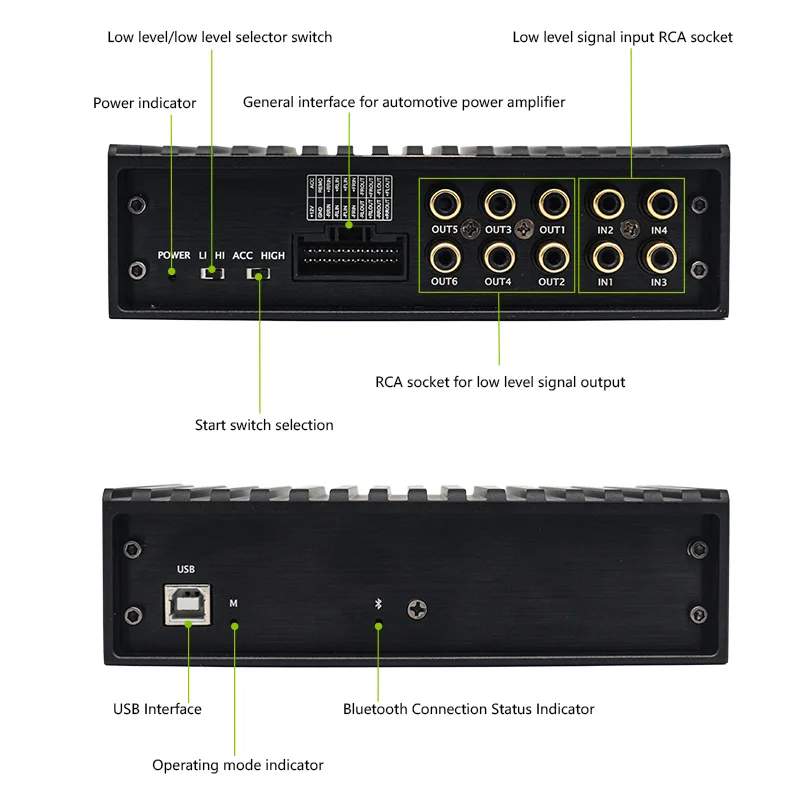 Dsp Processor 12v 1000w Amp Amplifier 
