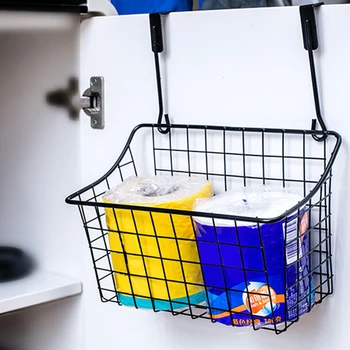 

Storage Basket Dormitory Cabinet Door Back Shampoo Holder Home Office Kitchen Bathroom Wall Mounted Iron Bedroom Storage Racks
