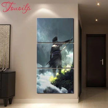 

3pcs Diamond embroidery Anime Naruto Sasuke Uchiha PosterDiamond painting cross stitch Square/Round Mosaic Rhinestone Home Decor