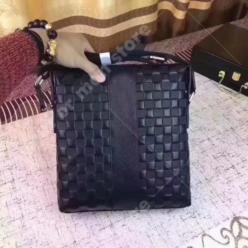 

Fashion for man handbag 2019 luxury designer Damier Cobalt Inclined shoulder Damier Ipad bag