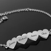 RIR Famliy ювелирный детский браслет с надписью «сердце» для мамы, персональный подарок для мамы, детский браслет с именами