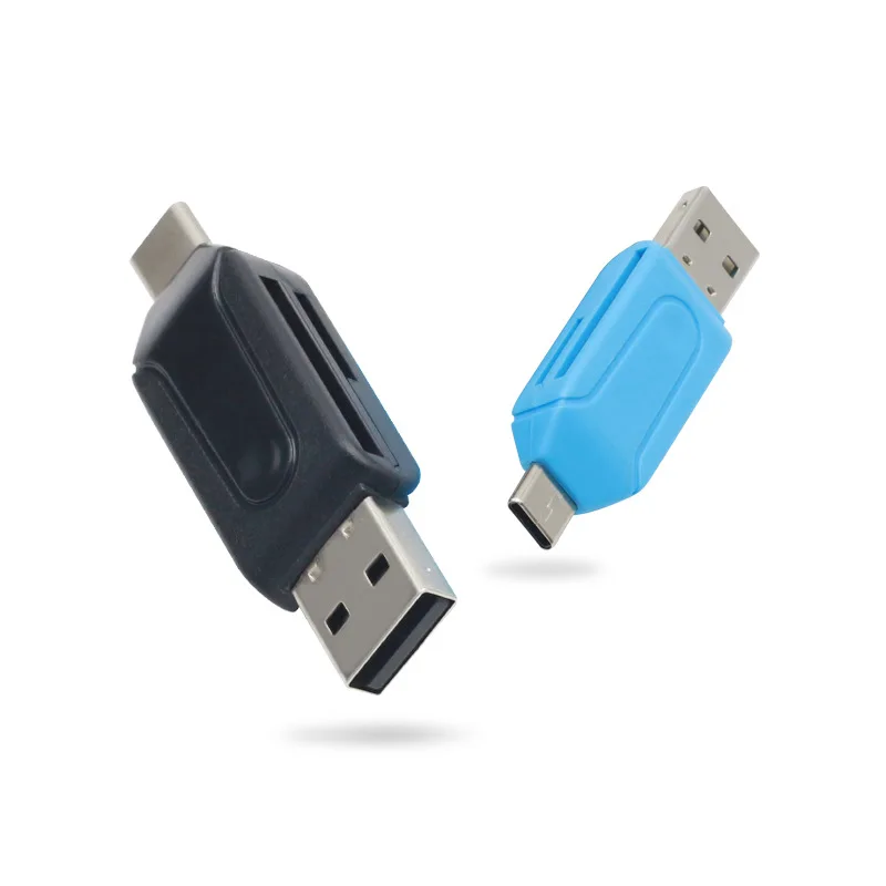 2 In 1 Type c USB OTG Adapter Universal Type-C Micro TF SD Card Reader Flash Drive Smart Memory C | Мобильные телефоны и