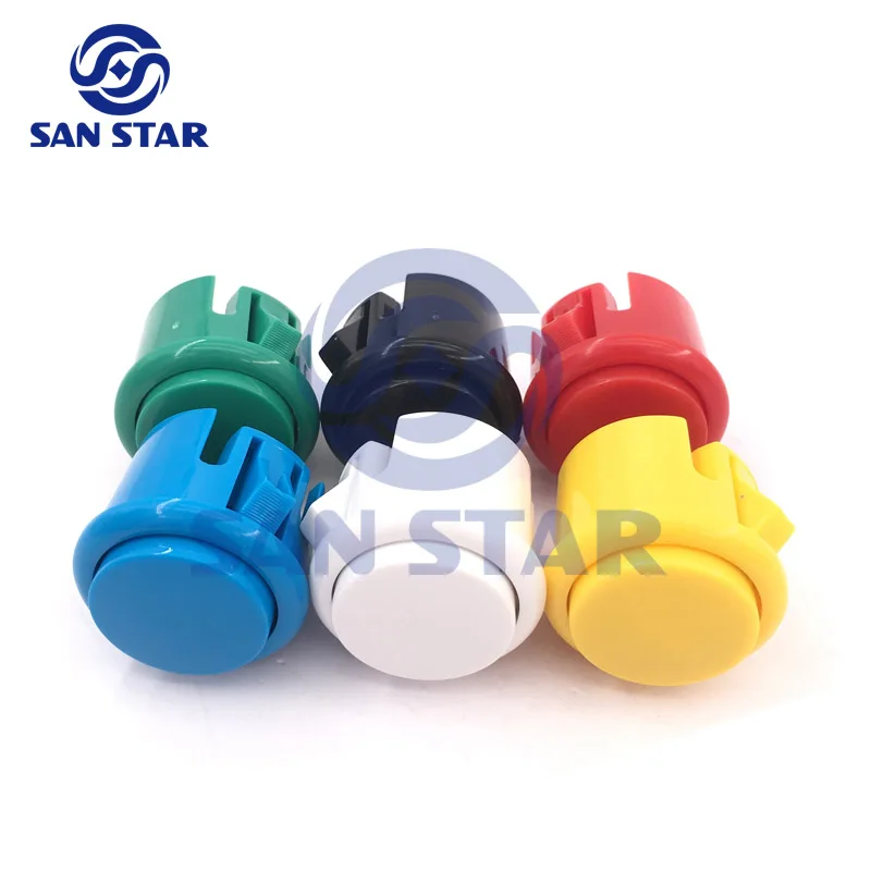 20 Pcs Arcade Pandora Game Box 30Mm Copy Sanwa Push Button Snap Round Sostituire Obsf-30 Jamma Mame Machine Retro Console