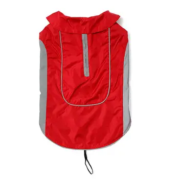 

Pet Clothes Dog Cat Raincoat Dog Jacket Flexible Warm Waterproof Reflective Strap Red Rain Dress Clothing Puppy Coat Hoodie Set