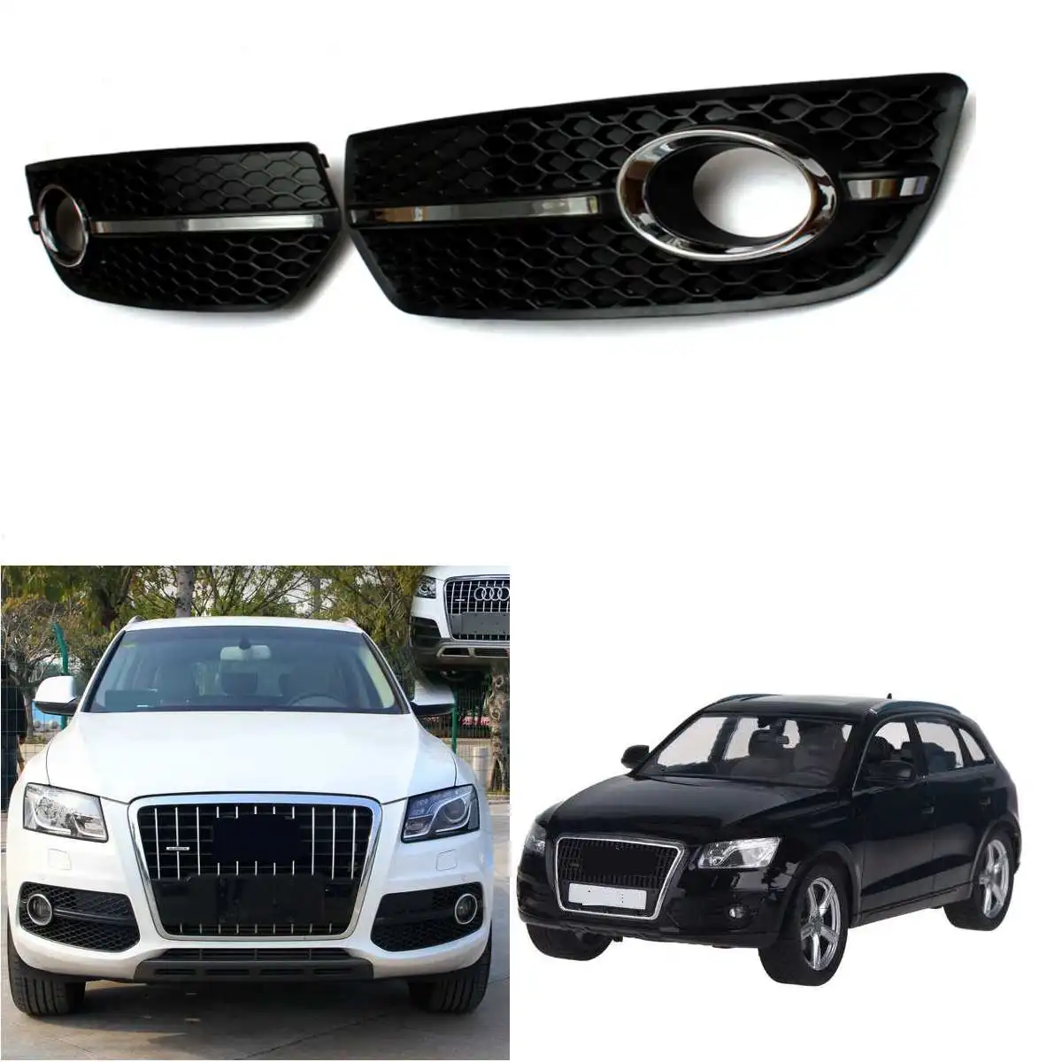 Пара хромированных противотуманных фар крышка S LINE Style Grill для VW Audi Q5 2009 2010 2011