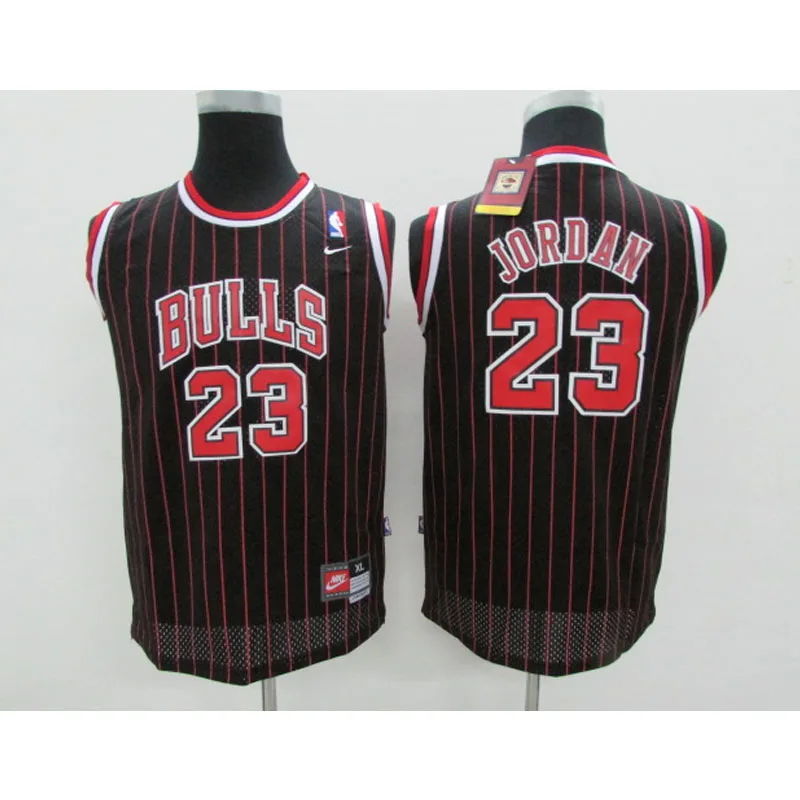 Полосатые баскетбольные майки NBA Youth Chicago Bulls 23 Jordan сетчатые красные детские |
