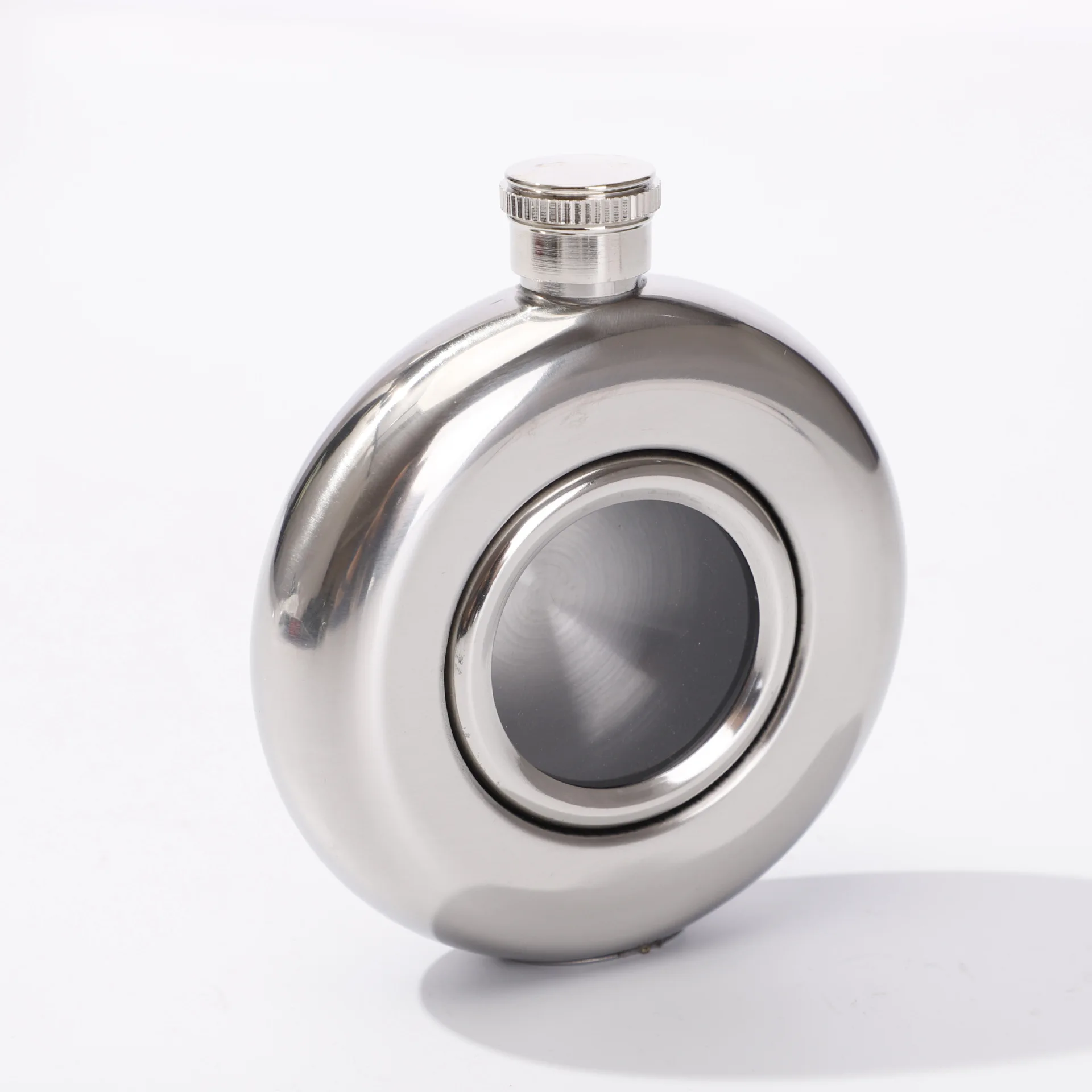 

5oz Stainless Steel Hip Flask Whiskey Wine Bottle Alcohol Liquor Pocket Flagon Single Transparent Glass Window