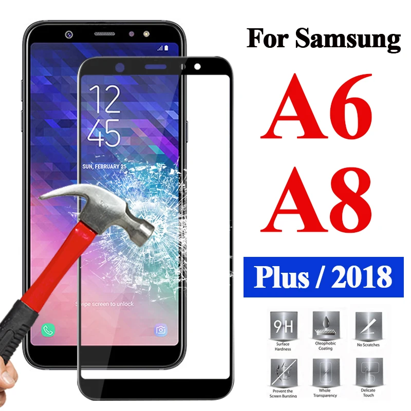 

Protective Armored Glass On The For Samsung Galaxy A8 2018 A6 Plus ScreenProtecot A 6 8 Tempered Glas Sheet Cam Filim Tremp 6A