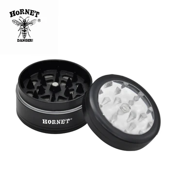 

HORNET Zinc Alloy 53 MM 3 Layers Herb Grinder Tobacco Spice Crusher Herb Miller Plastic Teeth Hand Miller