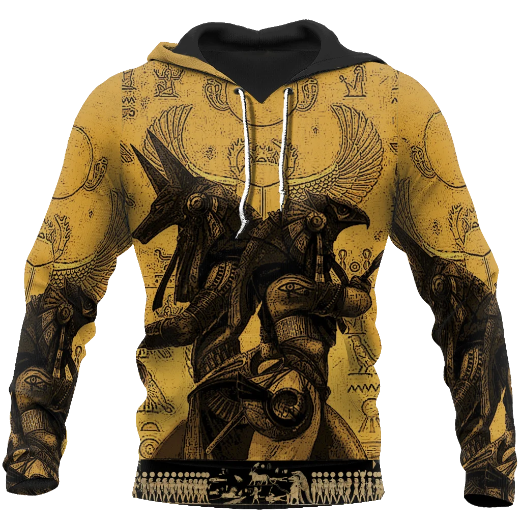 Anubis Ancient Egypt Tattoo 3D All Over Printed Hoodie For Men And Women Casual Streetwear Pullover Casual Funny Hoodies A-520