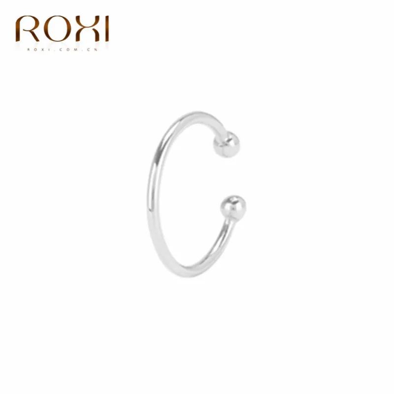 ROXI 925 пробы, серебряные серьги-клипсы для ушей, простые серьги для ушей, не пирсинг, серьги для носа, женские серьги, Надеваемые На ушной хрящ, корейские ювелирные изделия