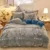 JUSTCHIC Good Night Cat Пододеяльник Серый Синий Двусторонняя Снежинка Бархат Теплый пододеяльник Наволочка Зимнее одеяло