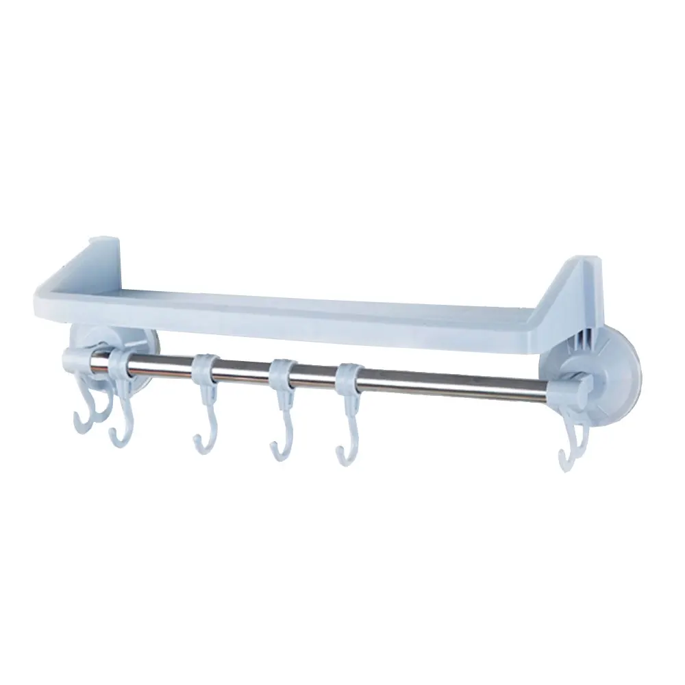 Wall Shelf 4 Color Home Bathroom Furniture Storage Rack Practical Plastic Household Gadget Convenient Durable Holder - Цвет: Blue