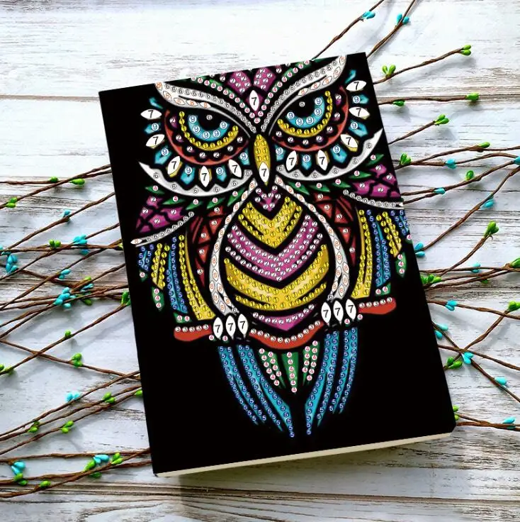 5D A5 блокнот DIY мультфильм животное в форме алмазов картина дневник вышивка Алмазная вышивка крестиком Рождественский подарок LK039