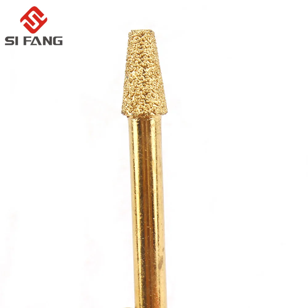 20 stücke 1/4 "Dia Gelötete Gerade Diamant Router Bit 6*8mm diamant schleifen kopf verwendung für Marmor granit Rand Profiling/Schneiden – Detail 14