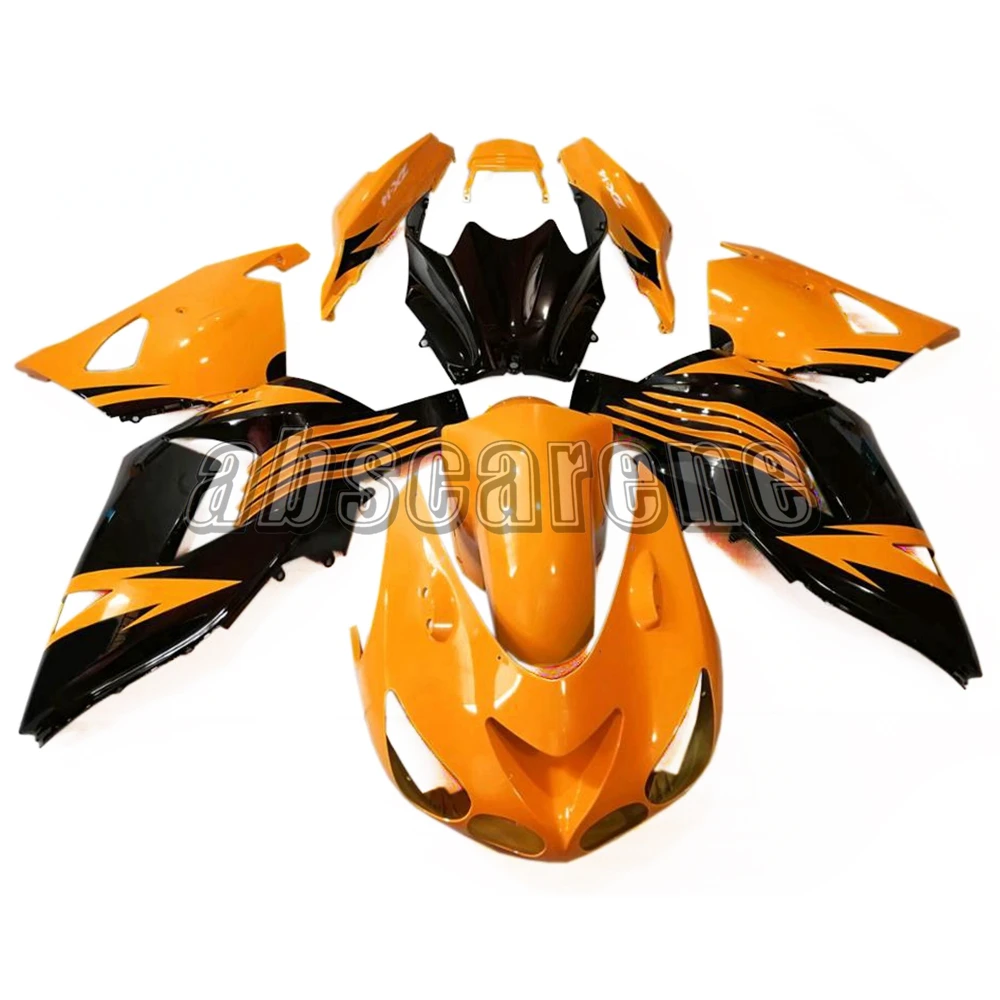 Выполните Обтекатели для Kawasaki ZX14R ZX-14R ZZ-R1400 2006 2007 2008 2009 2010 2011 из АБС-пластика для мотоцикла кузов блеск оранжевого и черного цвета