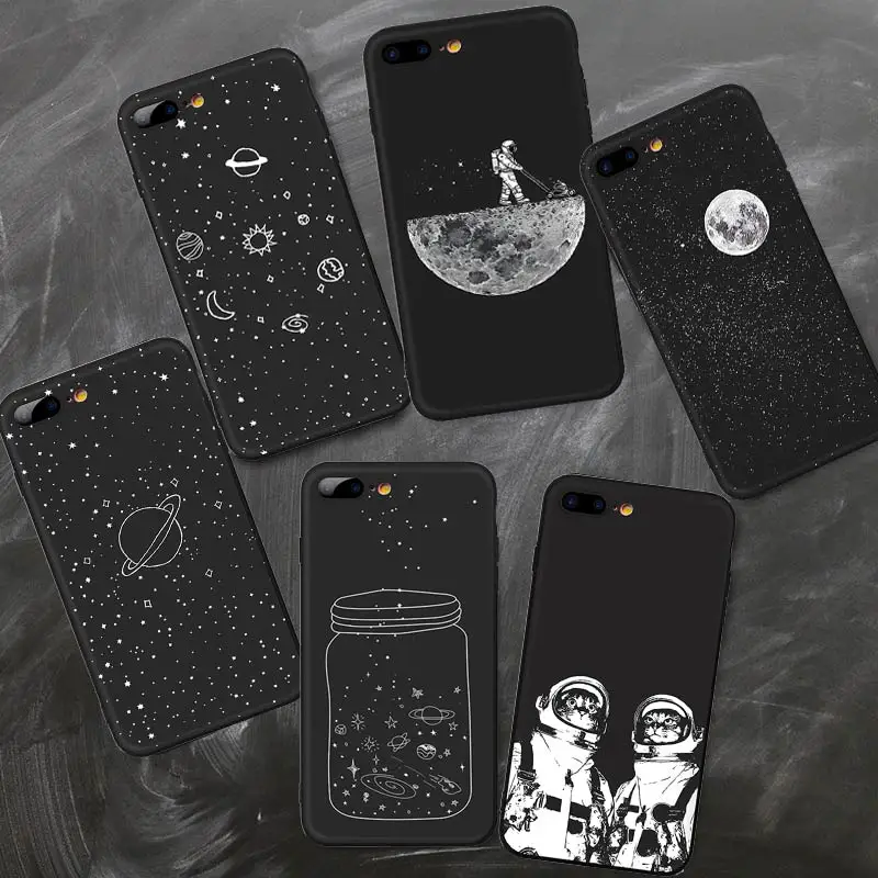 

Ultra Slim Painted Space Moon Matte Soft TPU Phone Case for Huawei Honor 8A 8X 8C 8S 10i 20i 6A 6C 6C Pro 7A 7C Honor View 10