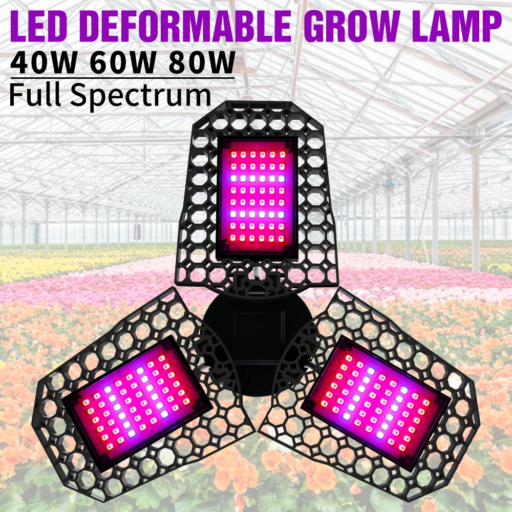 

Grow Light Tent Indoor Lighting E27 Led Full Specturm 220V Led Grow Box Bulb 40W 60W 80W Hydroponics Flower Seeds Plants Lamp