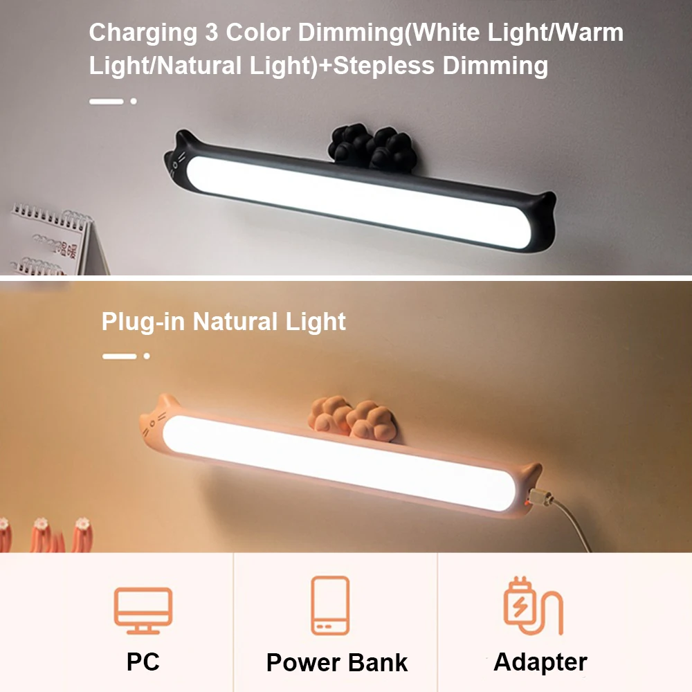 Настенная лампа в форме кошки светодиодный комнатный светильник с диммером и