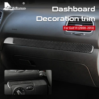 

AIRSPEED LHD RHD for Volkswagen VW Golf 6 GTI MK6 2008-2013 Accessories Carbon Fiber Sticker Center Console Strip Interior Trim
