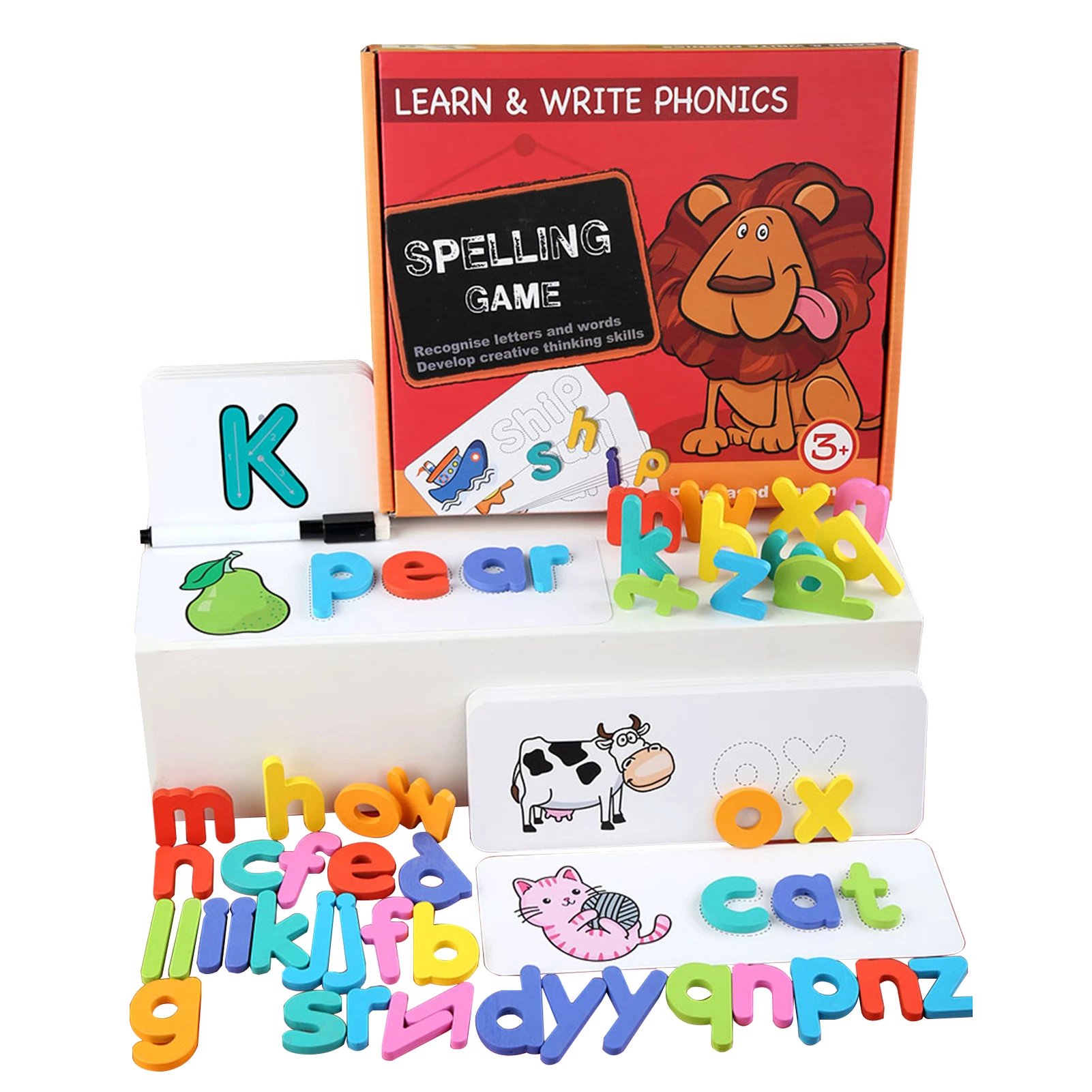 Wood Spelling Words Game Letter Writing Practice Puzzle STEM Montessori Kids  Early Educational Toy for Age 4 6 Boys & Girls|Color & Shape| - AliExpress