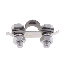 U-образный загрузки газовый тросик Опора с зажимом и комплект шайб Универсальный подходит для лодки морской яхты-нержавеющая сталь