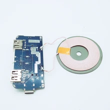 QI Dual USB Wireless Charger Power Bank Module 2A PCBA Circuit Board Coil Wireless Charging Type-C USB Port DIY Electronic Kit