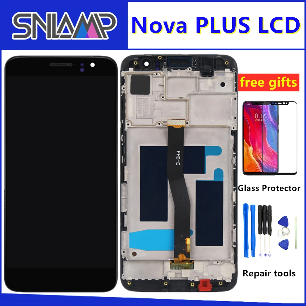 Для huawei Nova Plus ЖК дисплей кодирующий преобразователь сенсорного экрана в сборе MLA