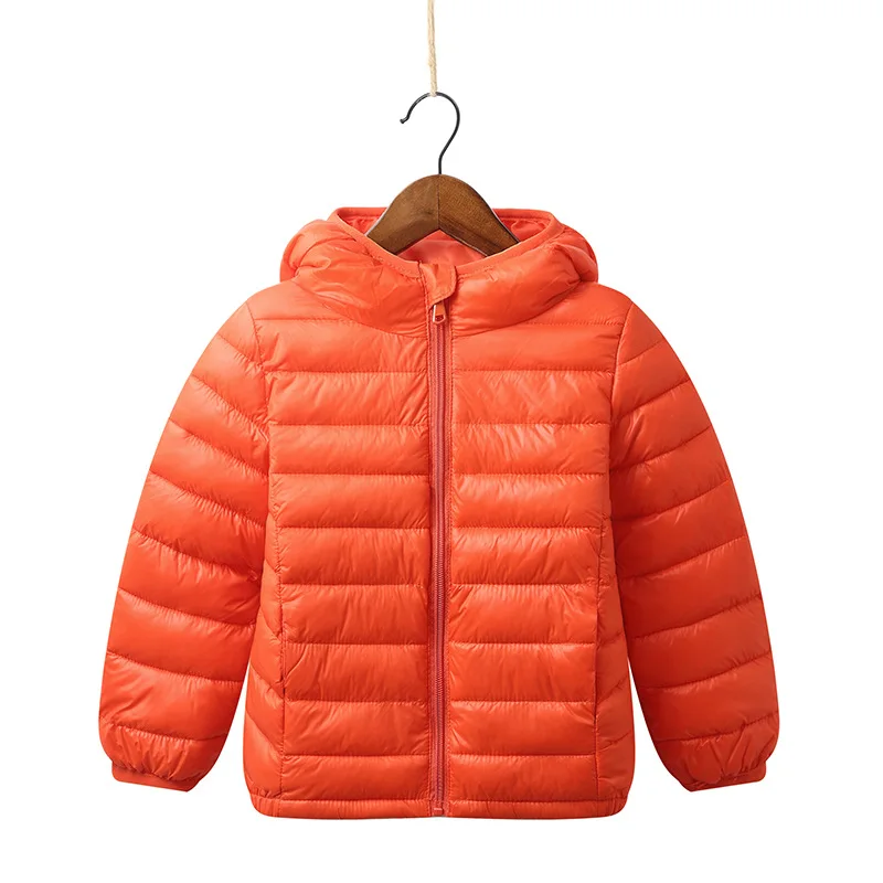 Winter Clothing New Children's Down Jacket Boys And Girls Light And Thin Pure Color Down Coat