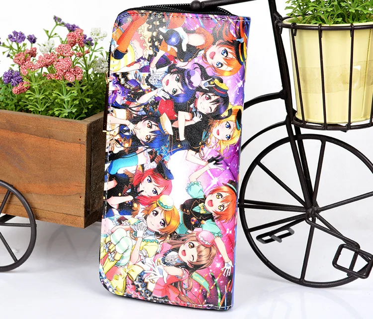 LoveLive Косплей длинный Pu кошелек мультфильм монета карман кошелек держатель для карт мешок денег подарок для женщин мужчин