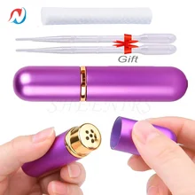 

1pc Metal Nasal Inhalers for Essential Oils Aromatherapy Empty Aluminum Tubes with Replacement Wick for travel perfume