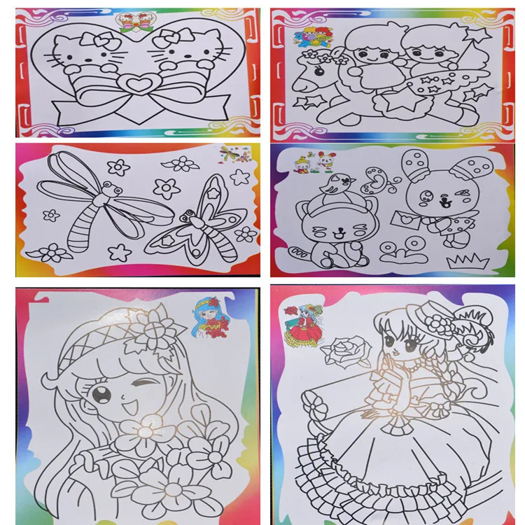 

Visual Training Children 6-Color Watercolor Painting with Checkers Parent And Child DIY Educational Coloured Drawing Paint Inter