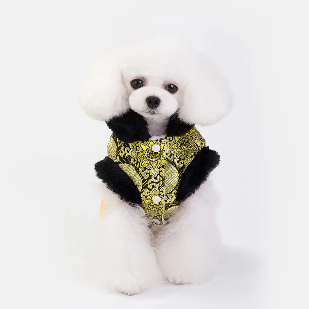 Для питомцев, зимний, теплый костюм в стиле династии Тан в двуногий печатных пуловер для детей, свитер для собак, одежда для собак, одежда для домашних животных, котов жилет 11,14