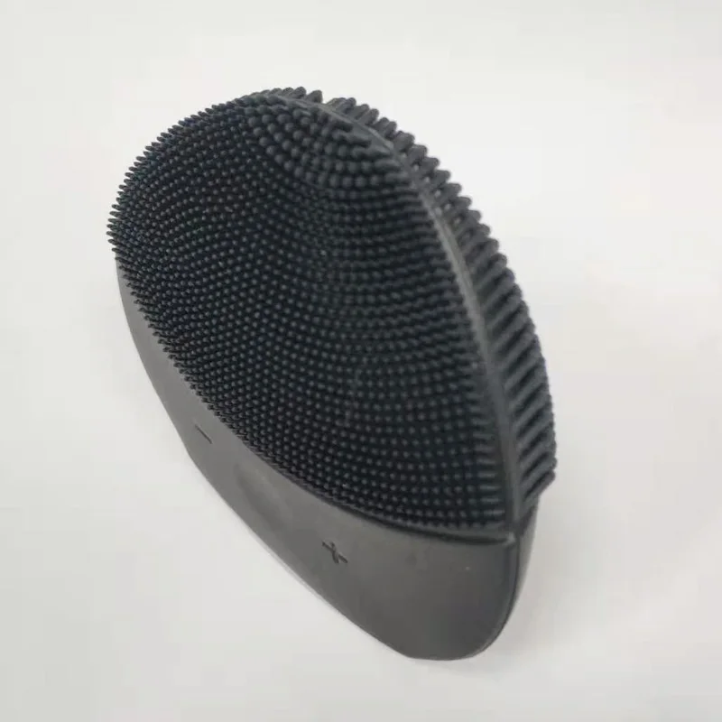 black Очищающая щетка для лица очищающая щетка для лица силиконовая USB зарядка, USB перезаряжаемая, водонепроницаемая - Цвет: black