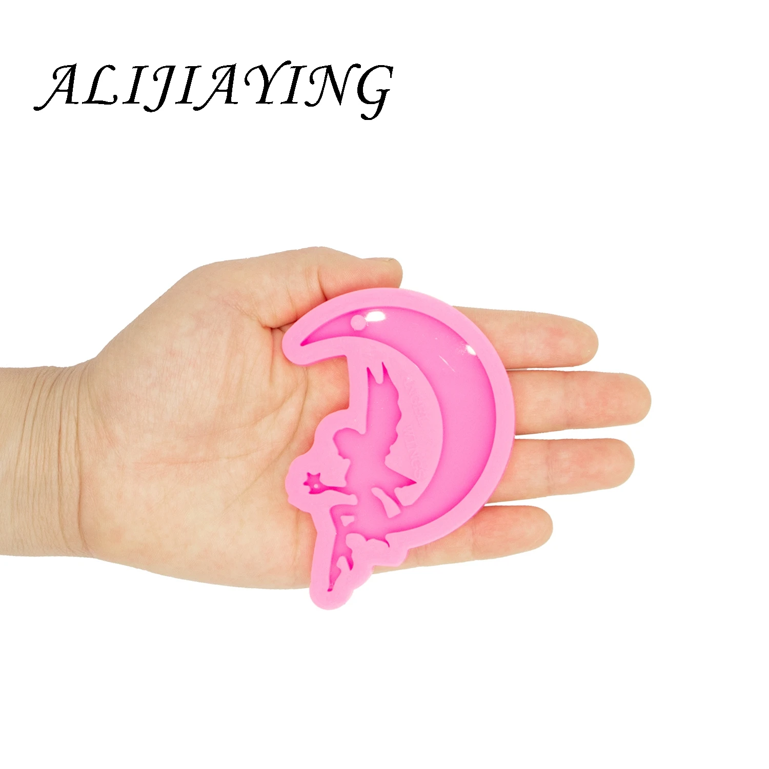 Silicone Mold Shine Inside MOONTINK Keychain Mold for Resin Epoxy Craft DIY Necklace Jewelry Pendant