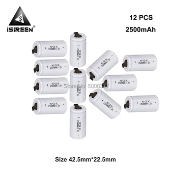 

SC Ni-CD 2500mAh 1.2V Rechargeable Battery Cells DIY Electric Battery Packs Subc Ni CD Accumulator Electronic Toys Water Heaters