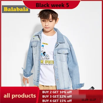 

Balabala Boys fashion denim jacket 2020 new trend fashion casual cotton comfortable and breathable denim jacket