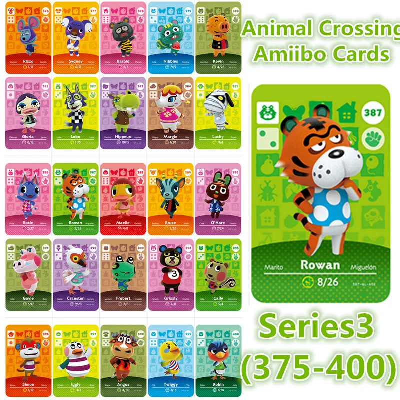 Series4 (375-400) Английская версия карта для скрещивания животных Amiibo locks nfc работы с NS
