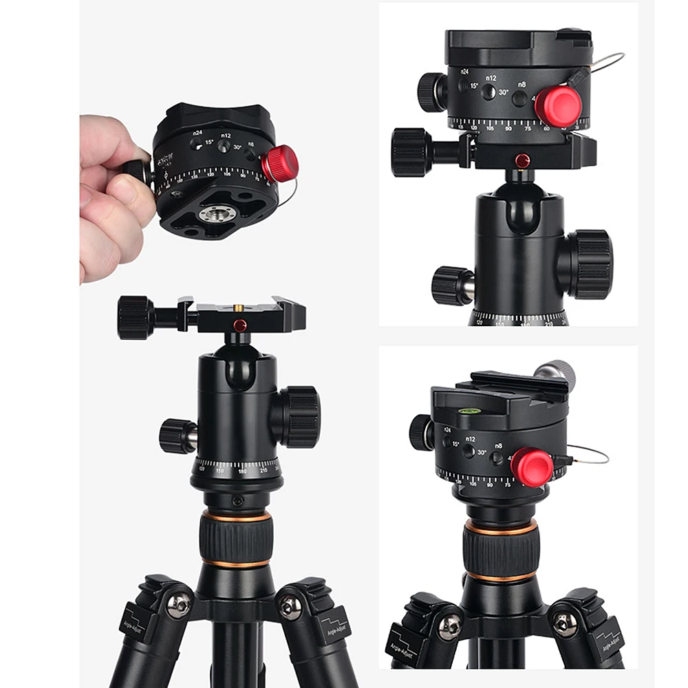 Andoer DH-60 панорамная шаровая Головка штатива индексация ротатор HDR алюминиевый сплав Макс. 33 фунта для Canon Nikon sony DSLR камеры