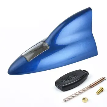 

Car Shark Fin Antenna Base Cover Aerial Trim with Remote Control Solar Light 270E