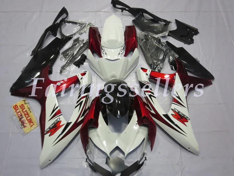 

<Injection mold> New ABS Full Fairing Kit 100% Fit For GSXR600 GSXR750 k5 K8 K9 Fairings Red White Black