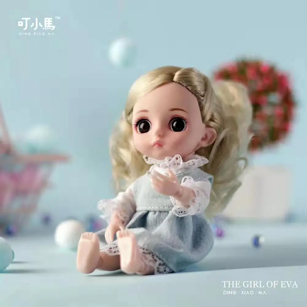 Мульти-шарнир bjd кукла с одеждой игрушка Мульти-шарнир мини игрушка Моделирование 3D кукла обнимается подарок мягкое тело для девочки игрушка - Цвет: nobox-C