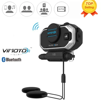 

English Version Vimoto V8 Motorbike BT Interphone Motorcycle Bluetooth Helmet Intercom Headset for Cell Phone GPS 2 Way Radios