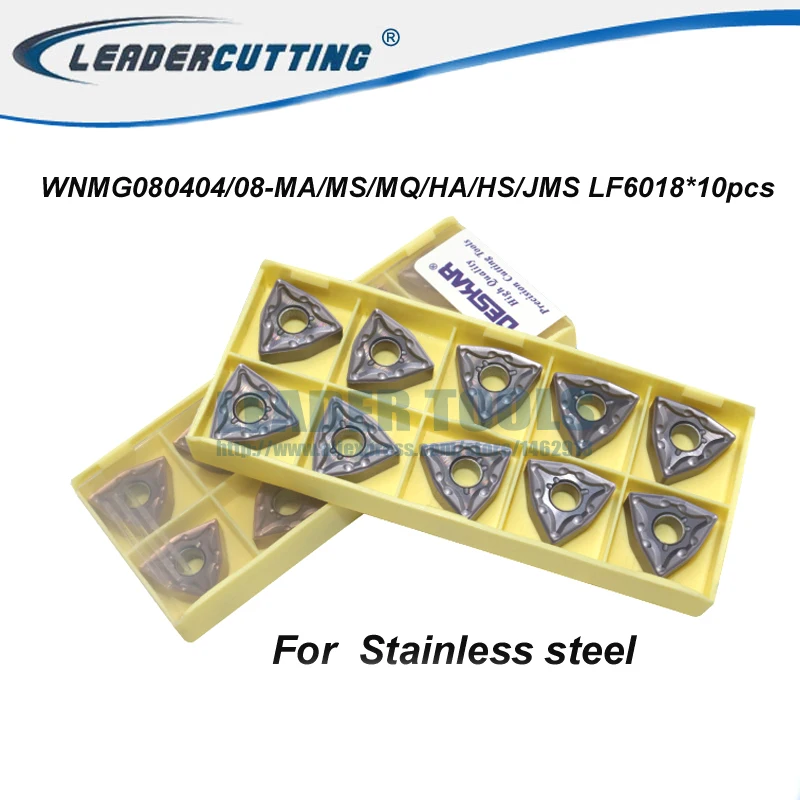 DESKAR VNMG160404-MS LF6018 CNC Carbide Inserts 10Pcs for Stainless steel