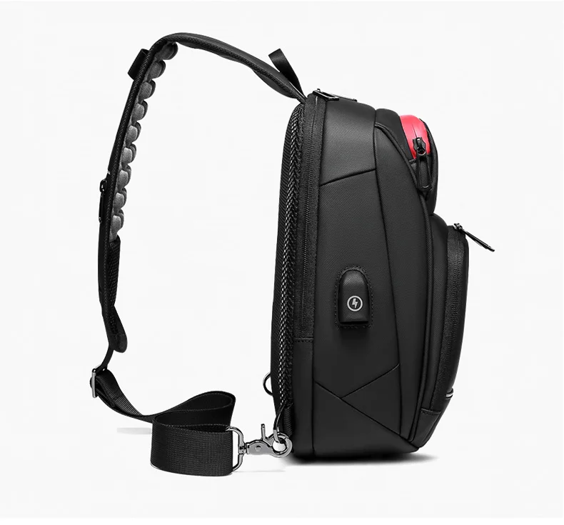 Men Chest Bags Large Capacity USB Charging Waterproof Fit For 9.7 inch Ipad Tote Casual Fashion Breathable For Men Shoulder Bags