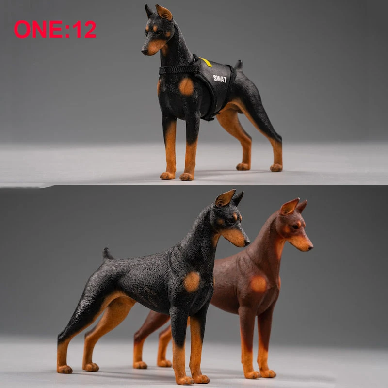 Mr Z 1 12スケールシミュレーション動物警察犬ドーベルマン犬模型玩具ギフトモデル7 アクションフィギュアシーン車静的装飾ショー Null Aliexpress
