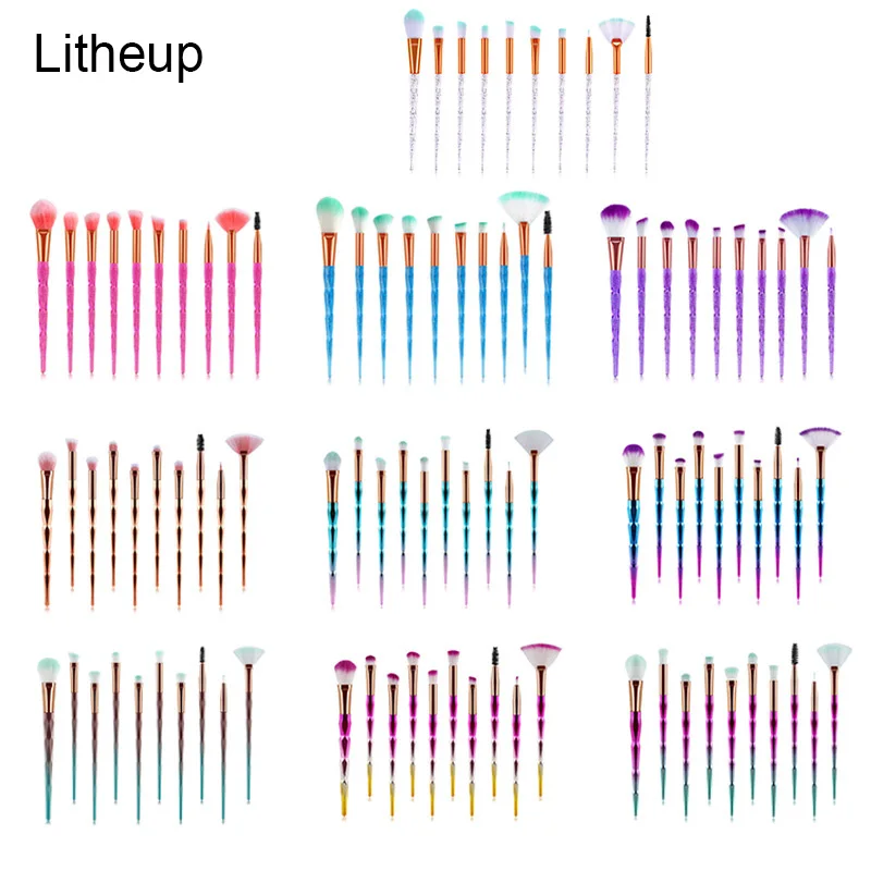 

Litheup Colourful Makeup Brushes Professional Eyeliner Concealer Brushes Eyeshadow Mini Cosmetic Soft Makeup Brush Set