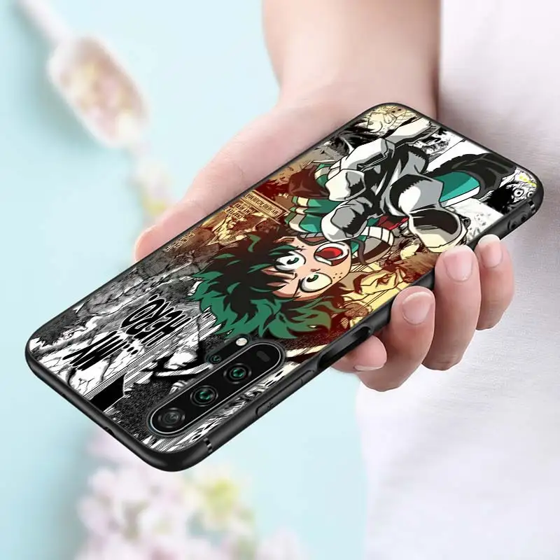 My Hero Academia Anime Black Silicone Phone Cover For Honor 10I 9X 8X 20 10 9 Lite 8 8A 7A 7C Pro Lite Phone Case 3